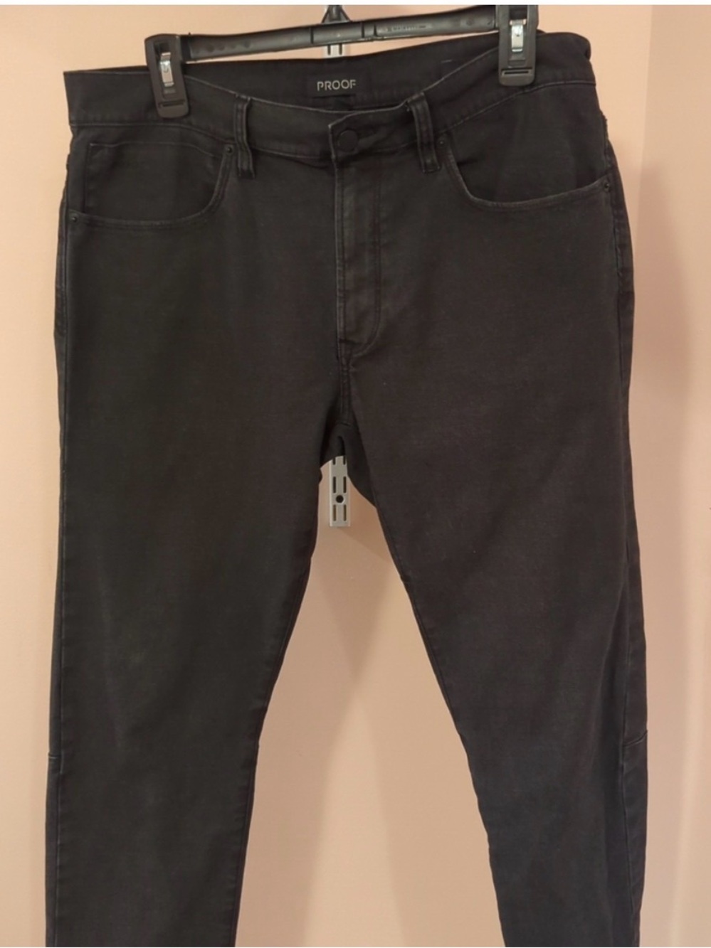 Proof Jeans Men's W34x L28 Black Denim Slim Fit Straight Leg
